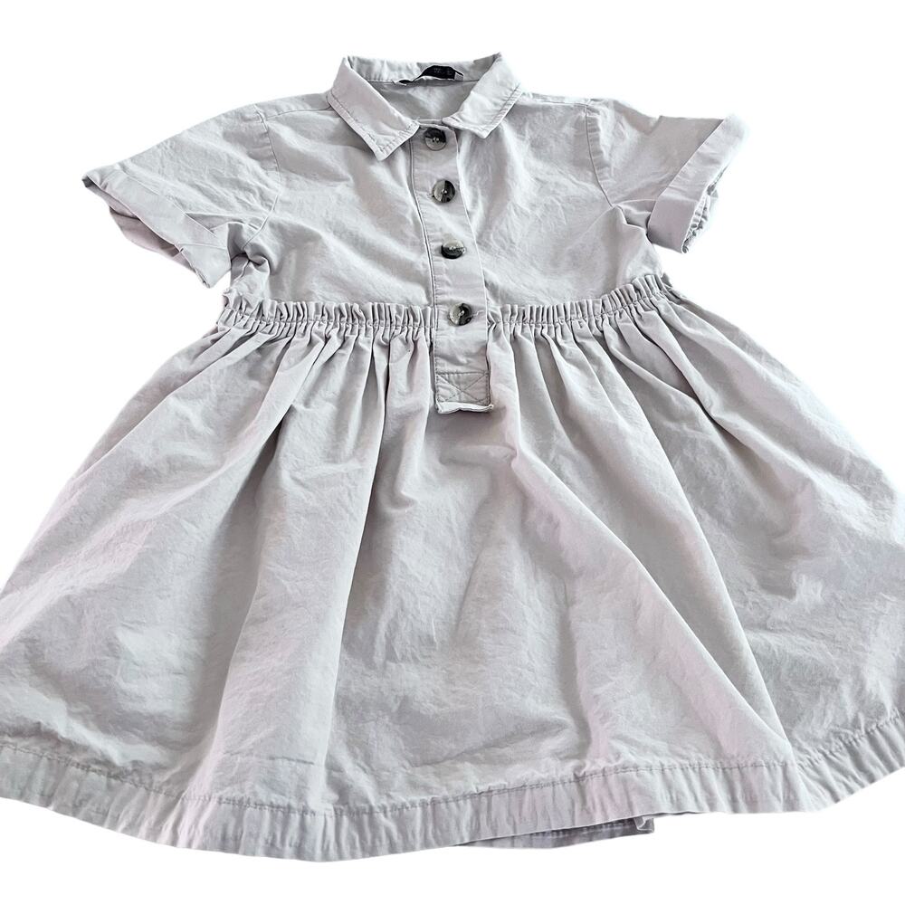 Zara girls light beige shirt dress size 6